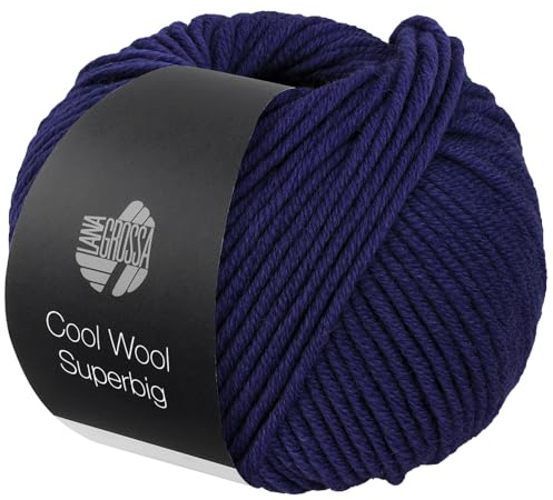 LANA GROSSA Meilenweit Superbig | Pure extrafeine Merinowolle, waschmaschinenfest und filzfrei | Handstrickgarn aus 100% Schurwolle (extrafine) | 50g Wolle zum Stricken% Häkeln | 80m Garn FB 17