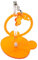 SIXRUN Handy Tragbarer Garnhalter Spinner für Handwerkliche Liebhaber, Zungenfreies Design, 360 ° -rotierende Achse, Ideal für Stricker, Orangenbärenmodell