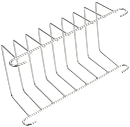 TOYANDONA Stainless Steel Air Fryer Rack Cooking Toast Rack Grid Design Even Heating Versatile Grill Kitchen Accessories Heat-resistant Holder Baking Steaming