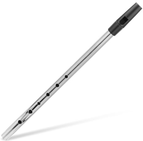 WEKADRIN C-dur Metallflöte Für Anfänger Sopran Blockflöte Mit Klarem Klang Präziser Intonation Leichter Spielbarkeit Irische Tin Whistle Für Kinder Und Einsteiger