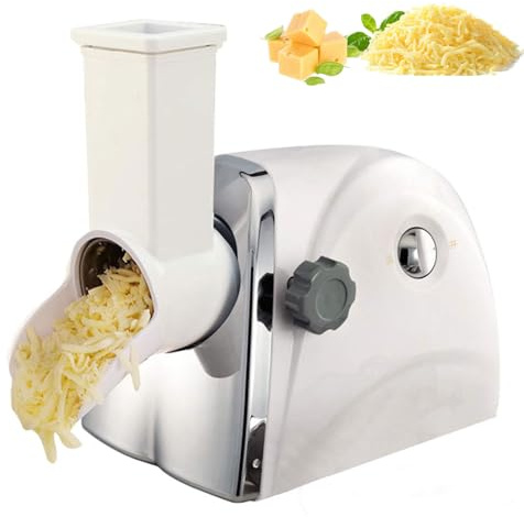 Grattugia Elettrica Professionale Per Formaggio, Macchina Elettrica Rotante 300W Con 3 Tamburi, Grattugia Rapida 1min / 500g, Macchina Per Grattugiare Formaggio, Verdure, Noci