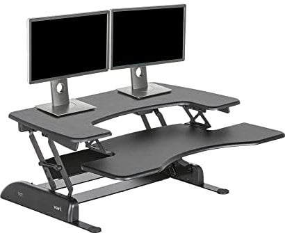 VariDesk Pro Plus 36 by Vari – Height Adjustable Standing Desk Converter – Stand Up Desk Converter for Dual Monitors – (Black)