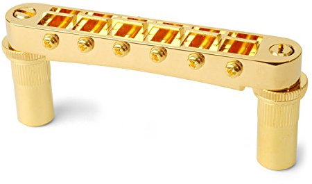Gotoh Tune-o-matic Steg mit Nieten/Buchsen, Gold