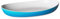 Omada Design Assiette de service ou plat allant au four 38 cm x 23 cm avec intérieur blanc et extérieur coloré, Trendy Line, Turquoise. Réutilisable