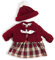 Miniland Set Puppenkleidung 40cm, Kleid, Strickjacke und Mütze
