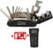 DIY TECH UK - 16 in 1 - Allen Keys Multi Tool Set Cycling Bicycle Bike - Small Hex Wrenches Multitool + 2 Screwdrivers - Black - Free 48 in 1 Credit Card Gadget + Pouch