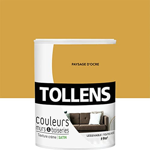Tollens - Peinture Couleurs - Murs et Boiseries - Toutes pièces - Ultra résistante - Satin - Ocre - 0,75L = 9m2