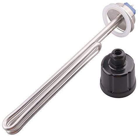 DERNORD 2 Inch (DN50) Tri-clamp Foldback Heating Element Stainless Steel Water Heater with Silicone Gasket Tri-Clover O-Ring (240V 3500W)