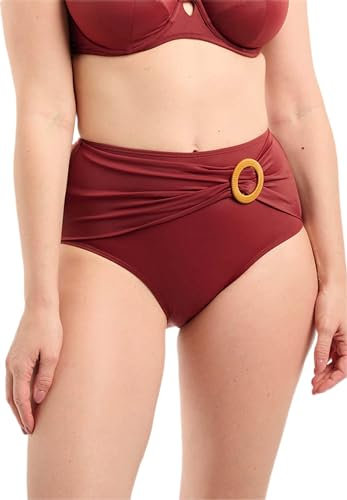Sans Complexe Damen Elevated Basics Maillot de bain, Culotte Taille Haute, Pomegranate, 40/42