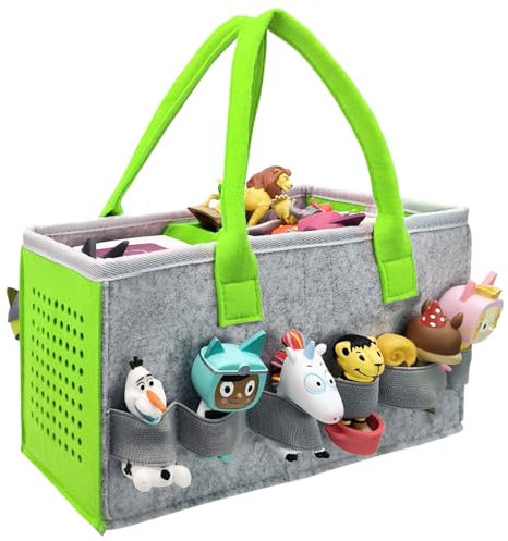 Toniebox Bag Zubehör Schutzhüllen-Organizer mit Figuren Aufbewahrung viel Platz Tasche für Toniebox Starter Set (grün)