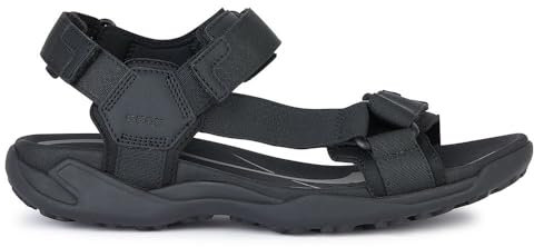 Geox Homme U Terreno + Grip A Sandales de Sport, Noir, 39 EU