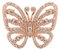 Whoiy Trauringe Rosegold 18K, Schmetterling 1.52ct Labor Diamant Eheringe Echt Gold 750 Verlobungsring für Damen Großer 54 (17.2)