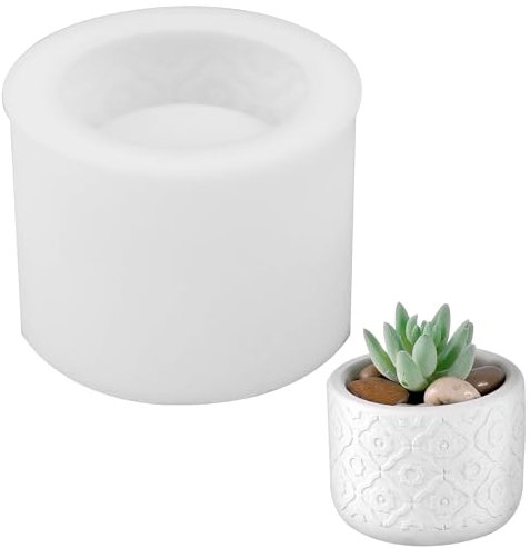 Stampi per Gesso Vaso, Fiore Vintage Floreale Stampo Silicone Vaso per Piante Grasse fai da te Stampo in Silicone Vasi da Fiori, per Vaso Vasi Decorazioni per la Casa, 1 Pezzi