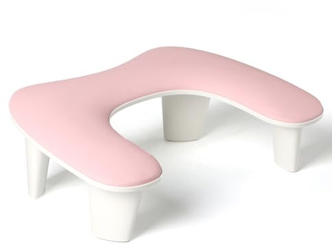 AMOYUN Pink Nail Arm Rest, Butterfly Nail Cushion Arm Rest for Nails Sleepable Manicure Pillow Non-Slip Soft Microfiber Leather Manicure Hand Rest Nail Stand Technician Table for Nail Art Salon