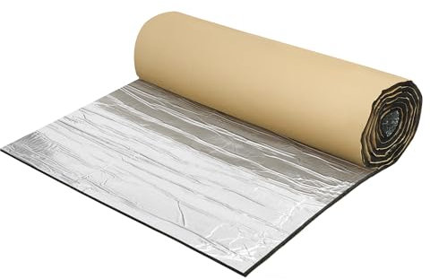 X AUTOHAUX Tapis insonorisant de voiture en fibre de verre - 5 mm - 197 mil - 5 mm - 100 x 40 cm