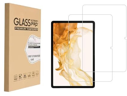 Shunwige Screen Protector for Samsung Galaxy Tab S8 2022 / Tab S7 2020 11-Inch (SM-X700/X706/T870/T875/T878) Tempered Glass Film Anti Scratch,Bubble Free,High Definition(2 Pack)