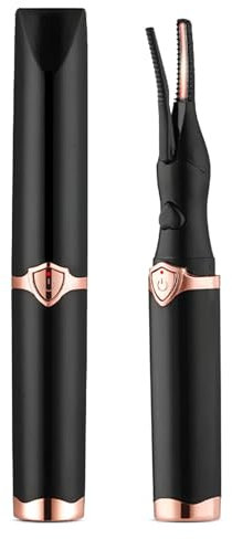 Beheizbare Wimpernzange,Elektrische Wimpernzange,Effiziente Elektrische USB-Wimpernzange,Wimperncurler Beheizt mit 3 Temperaturmodi,Wimpern Make-up-Werkzeug für Frauen (Schwarz)