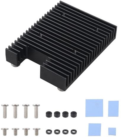 ZDE ZC503 Dedicated Aluminum Heatsink Support PWM Cooling Fan Compatible with Raspberry Pi Compute Module 5 CM5 Compute Module 4 CM4 Motherboard with Screws and Thermal Tapes