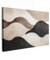 MuchoWow© Leinwand Bilder 90x60 cm Wanddeko Wohnzimmer Aesthetic Room Decor Deko Zimmer Wandbilder Modern Bild auf Leinwand Wellen - Abstrakt - Beige