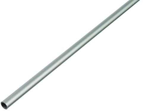 Alberts 473440 Rundrohr | Aluminium, silberfarbig eloxiert | 1000 x 12 x 1 mm
