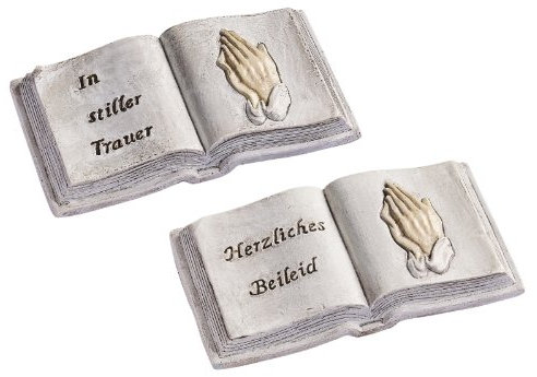 CREApop® Buch betende Hände ca. 7 cmIn stiller Trauer
