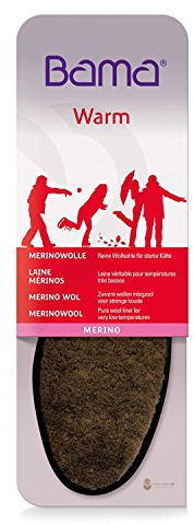 Bama Unisex Bama Merino Wollsohle Einlegesohle, Dunkelbraun, 37 EU