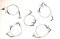 FLADEN 5 Packs of Snap Tackle on Wire Trace with Size 6 Treble Hooks