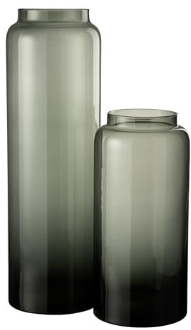 J-Line Vase Droit Long Verre Gris Large