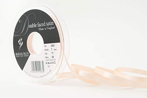 Berisfords Ribbon, Peach, 7 mm