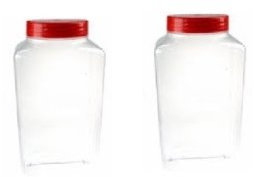 3.8 LITRE LITRE Large EMPTY NEW PLASTIC SWEET JAR PACK OF 2