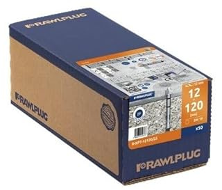 Rawlplug R-XPT-12120 12 x 120 mm M12 Zinc Plated Through Bolt (50 pieces)