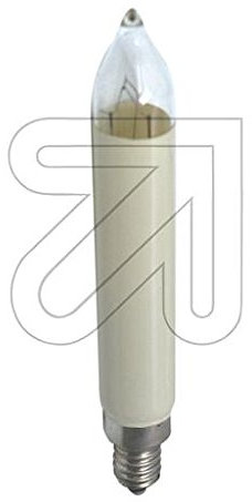 Kleinschaftkerzenlampe 14V, 3 W, E10, 68mm, elfenbein, 3er Set
