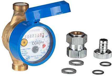 Schlsser Armaturen Compteur de robinet 110 mm avec raccord 3/4 - Werner Schtz Allemagne Q3 2,5 R40