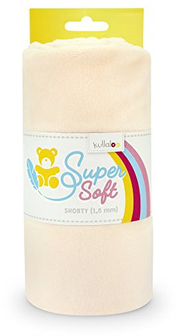 kullaloo Supersoft Plüsch Stoff Shorty in vielen Farben - 1,5mm Florlänge, EN 71-3 & EN 71-9 Zertifiziert (hautfarben)