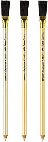 Faber-Castell Radiergummi-Bleistifte Perfection 7058 B, mit Bürste, 3 Stück