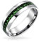 Bling Jewelry Klassischer Grüner Geburtsstein-Monatskristall-Ewigkeitsbandring Aus Edelstahl