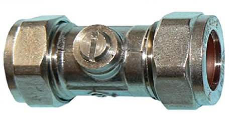Primaflow 22mm Chrome Isolation Valve - Economy - Pack of 2