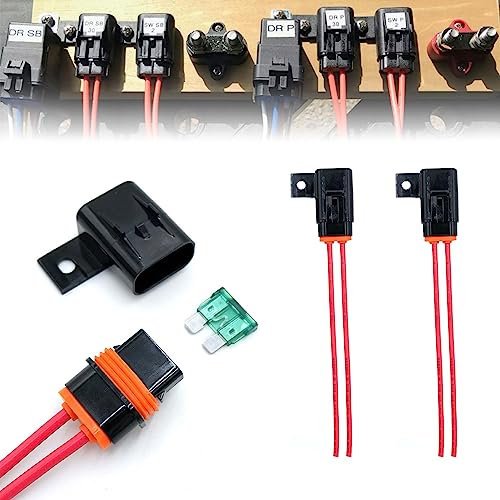 parts PTT 2 Pack 12 AWG Waterproof ATO/ATC Inline Sicherungshalter 30A wasserdicht Kabelbaum Standard Blade Kabel Ersatz Set für Auto LKW RV Boot Marine, mit 2 ATO/ATC 30A Sicherungen enthalten
