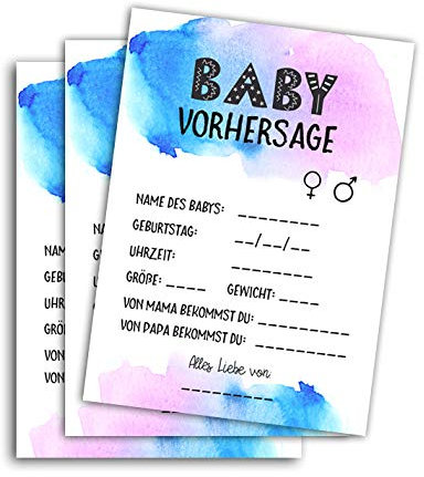 10 x Baby Vorhersage Karten Babyparty Tipp Spiel Babyparty Spiel Baby Party Spiele, Babyparty Deko, Babyparty Ideen