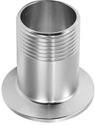 Othmro 1 Stück 1,3 Außengewinde Sanitär Außengewinde Rohr Fitting Flansch Barb Gewinde Adapter, 2 Zoll Flansch OD Sanitär Außengewinde Hülse Rohrverschraubungen Vakuum