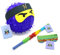 Nislai® Ninja Pinata Set | Ideal für die Ninja Party | Pinata Geschenk | Pinata Geburtstag | inkl. Stock & Augenmaske | Farbe zur Auswahl: grün, schwarz, blau, rot (blau)