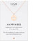 LUUK LIFESTYLE Stainless steel necklace with compass pendant and HAPPINESS card, travel lucky charm, 20” adjustable chain, gift for girlfriend, mother, timeless fashion accessory, wanderlust, rose