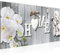 Runa Art Wandbild Home 1 Teilig 100 x 40 cm Modern Bild auf Vlies Leinwand Orchidee Wohnzimmer Schwarz Weiss 031012c
