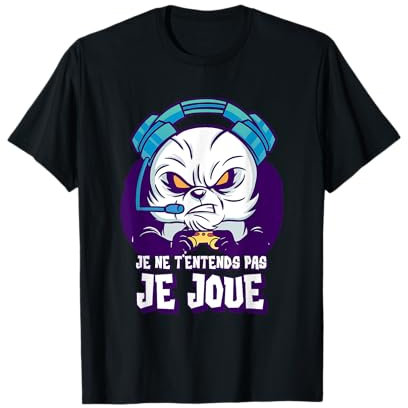 gaming panda jeux video garcon geek homme humour T-Shirt