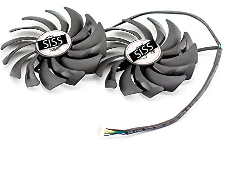 SISS Lüfter für Grafikkarte Kühler kompatibel mit MSI GTX 1080TI GAMING TWIN FROZR GTX1070 GAMING GTX1060-GAMING Radeon RX 470-480 RX570-580 PLD10010B12HH 4Pin Video Card Cooler Fan