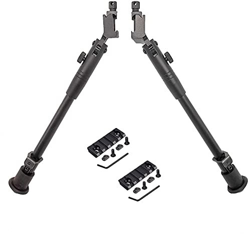 CDX Bipied Double de 9 à 12 Pouces monté latéralement avec système de Montage latéral et kit de Rails Picatinny pour fusils à air comprimé Breakbarrel ou Underlevers