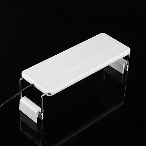 Haofy Aquarium Klemmlampe, LED Aquarium Leuchte mit Ausziehbaren Halterungen, 5W 220V, für Süßwasser Aquarien von 20 Cm Bis 30 Cm