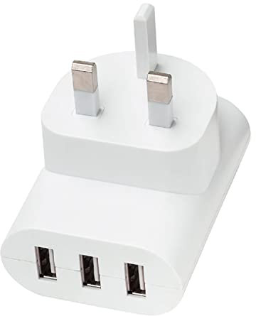 Koppla 3-Port USB Charger, White, 5V, Type G, Power Converter Charger