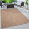 Paco Home In- & Outdoor Teppich - Modern, Einfarbig Meliert, Wetterfest, Pflegeleicht, Robust & Strapazierfähig für Balkon, Garten, Terrasse & Küche, Grösse:200x280 cm, Farbe:Beige