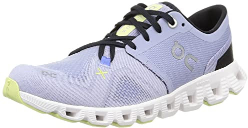 On Cloud X 3 Damen-Sneaker, Nimbus/Weiß, Größe 40, Nimbus/Weiß, 40 EU